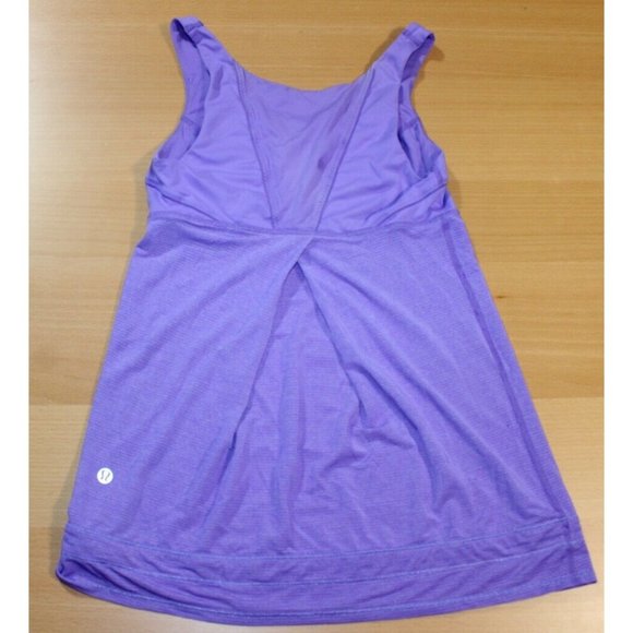 Womens Lululemon Tank Top Size 4 Light Weight Heathered Purple Adjustable Length - Picture 4 of 5